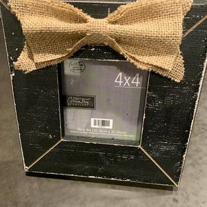New 4x4 Black Shabby-Chic Rustic Square Picture Frame - minor surface blemishes